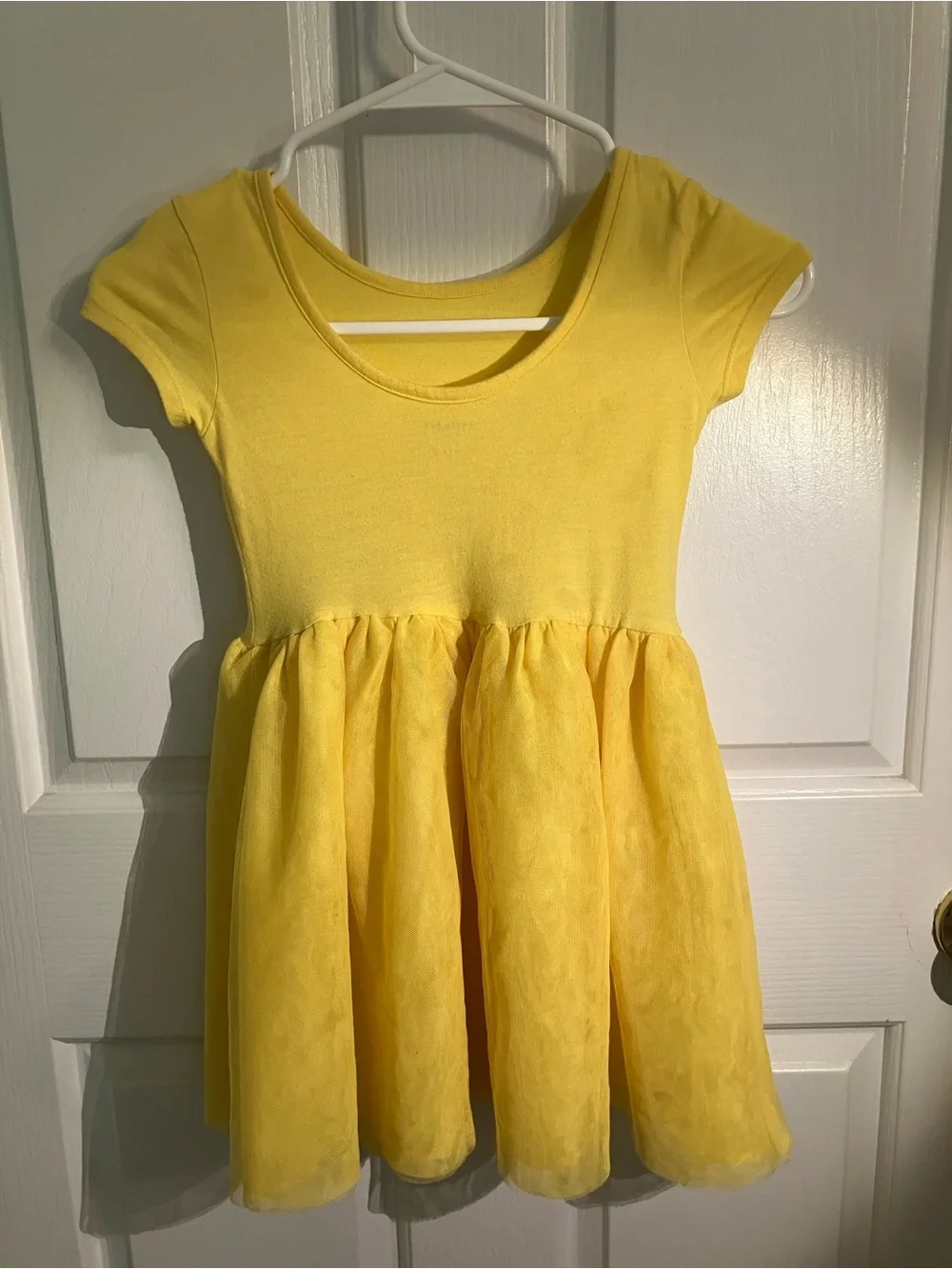 Old Navy Yellow Short-Sleeve Tulle Skirt Dress
